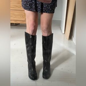 Corso como black leather women’s boots size 8